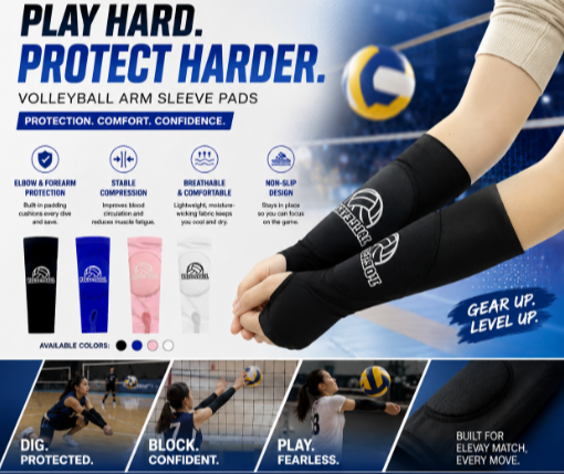 How Volleyball Arm Sleeve Pads Enhance Your Game